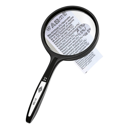 Artikelbild 3 für WEDO Lupe schwarz 2-fach und 4-fach, Ø 7,4 cm, Artikelnummer 564391