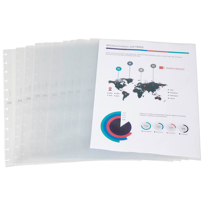 Artikelbild für OXFORD Prospekthüllen Vario Zipp DIN A4 transparent genarbt 0,08 mm, 10 St., Artikelnummer 135806
