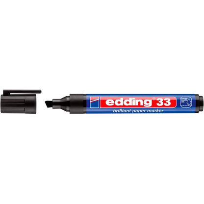 Artikelbild 4 für edding Brilliant-Paper-Marker 33 Permanentmarker schwarz 1,0 - 5,0 mm, 10 St., Artikelnummer 311761