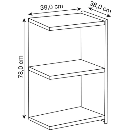 Artikelbild 2 für Kerkmann Aktenregal Lago weiß 39,0 x 38,0 x 78,0 cm, 1 St., Artikelnummer 388082