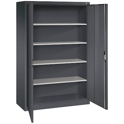 Artikelbild für CP Stahlschrank 9480-000 S10574 schwarzgrau 4 Fachböden 120,0 x 50,0 x 195,0 cm, aufgebaut, 1 St., Artikelnummer 967067