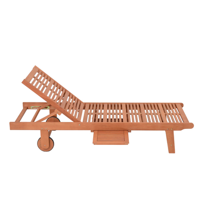 Artikelbild 12 für Garden Pleasure Sonnenliege SAN DIEGO braun Holz, Artikelnummer 543789
