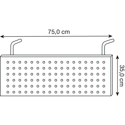 Artikelbild 2 für HAMMERBACHER Savona Sichtblende silber 75,0 x 35,0 cm, Artikelnummer 694260