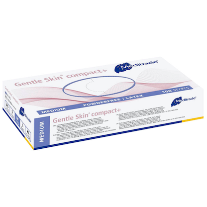 Artikelbild für Meditrade® unisex Einmalhandschuhe Gentle Skin® compact+ weiß Größe M, 100 St., Artikelnummer 242828