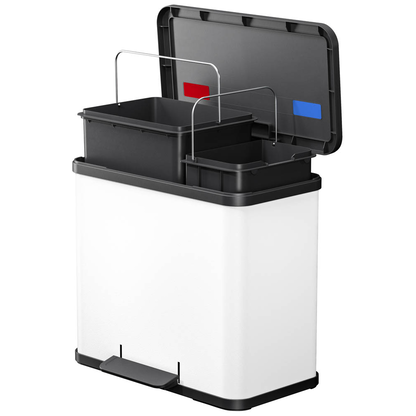 Artikelbild 4 für Hailo Öko Duo Plus L Mülleimer 17,0 + 9,0 l weiß, 1 St., Artikelnummer 485577