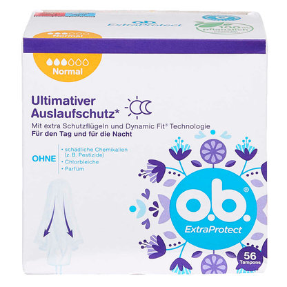 Artikelbild 3 für o.b. Tampons ExtraProtect Normal für mittlere/stärkere Periode, 56 St., Artikelnummer 538007