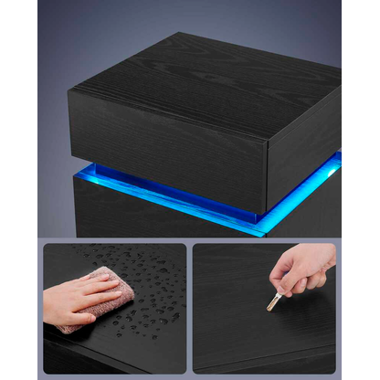 Artikelbild 8 für VASAGLE Nachttisch rechteckig Spanplatte schwarz 40,0 x 35,0 x 55,0 cm, 1 St., Artikelnummer 759839