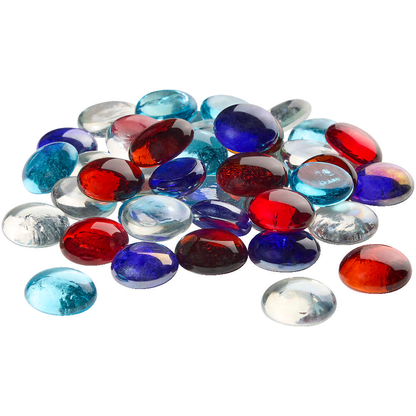 Artikelbild 3 für GLOREX Muggelsteine mehrfarbig Glasnuggets Ø 20,00 mm, 200,0 g, 1 Pack, Artikelnummer 732202