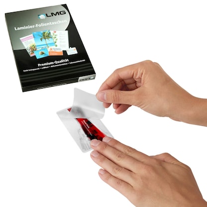 Artikelbild für LMG Laminierfolien glänzend für IBM-Card-Format 80 micron, 100 St., Artikelnummer 257188