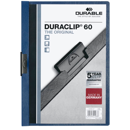 Artikelbild für DURABLE Klemmhefter DURACLIP dunkelblau, 25 St., Artikelnummer 334748