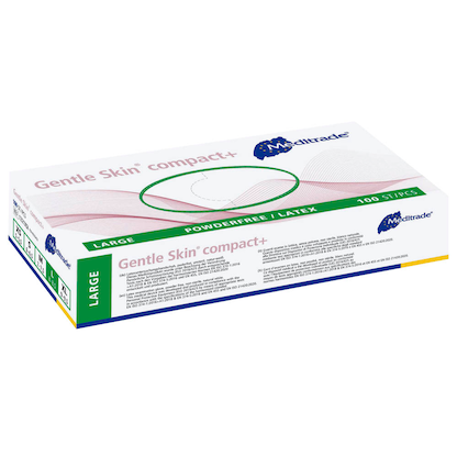Artikelbild für Meditrade® unisex Einmalhandschuhe Gentle Skin® compact+ weiß Größe L, 100 St., Artikelnummer 242838