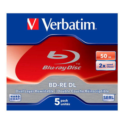 Artikelbild 2 für verbatim Blu-ray BD-RE 50 GB Double Layer, wiederbeschreibbar, 5 St., Artikelnummer 564435