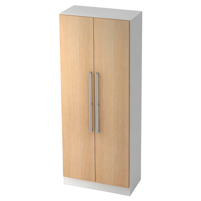 Artikelbild für HAMMERBACHER Aktenschrank Akandia, V7100/W/E/NU weiß, eiche 4 Fachböden 80,0 x 42,0 x 200,4 cm, Artikelnummer 626592
