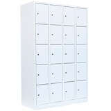 Artikelbild 1 für LÜLLMANN Schließfachschrank signalweiß 520547, 20 Schließfächer 117,0 x 50,0 x 180,0 cm, Artikelnummer 831305