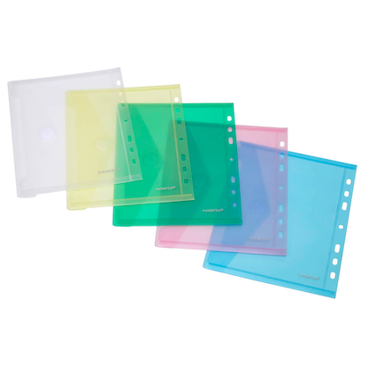 Artikelbild für FolderSys Dokumententaschen DIN A5 farbsortiert genarbt 0,20 mm, 10 St., Artikelnummer 798011