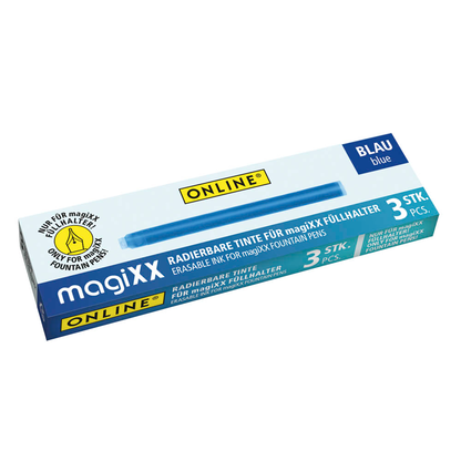 Artikelbild für ONLINE® Tintenpatronen für Füller magiXX blau, 3 St., Artikelnummer 709158