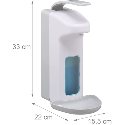 Artikelbild für relaxdays Desinfektionsspender 10029930_0 weiß Kunststoff 1,0 l, 1 St., Artikelnummer 375762