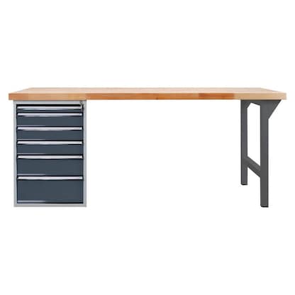 Artikelbild für ADB Werkbank anthrazitgrau, lichtgrau 6 Schubladen 200,0 x 75,0 x 85,0 cm, Artikelnummer 204828
