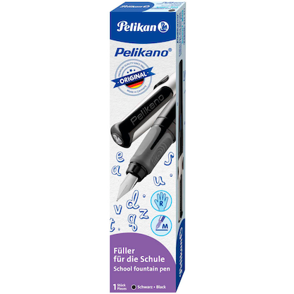 Artikelbild 3 für Pelikan Pelikano® Patronenfüller schwarz M (mittel), 1 St., Artikelnummer 274777