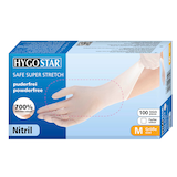 Artikelbild 1 für HYGOSTAR unisex Einmalhandschuhe SAFE SUPER STRETCH weiß Größe M, 100 St., Artikelnummer 291075