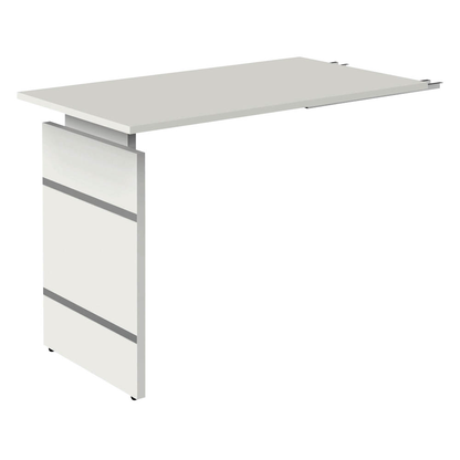 Artikelbild für Kerkmann Anbautisch Priola weiß, weiß rechteckig 100,0 x 60,0 x 68,0 - 76,0 cm, Artikelnummer 159992