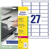 Artikelbild 1 für AVERY Zweckform Sicherheitsetiketten L6114-20 weiß 63,5 x 29,6 mm, 20 Blatt, Artikelnummer 843223