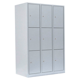 Artikelbild 1 für LÜLLMANN Schließfachschrank lichtgrau 523330, 9 Schließfächer 118,5 x 50,0 x 180,0 cm, Artikelnummer 831425