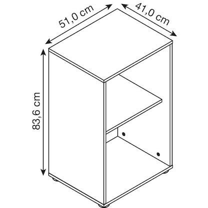 Artikelbild 2 für MÖBELPARTNER Aktenregal Antero eiche 51,0 x 41,0 x 83,6 cm, 1 St., Artikelnummer 172506