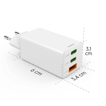 Artikelbild 4 für hama GaN-Ladeadapter weiß, 65 Watt, Artikelnummer 280689