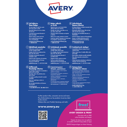 Artikelbild 4 für AVERY Zweckform Namensetiketten L4882-20 weiß 85,0 x 50,0 mm, 20 Blatt, Artikelnummer 256004