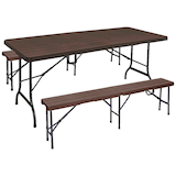 Artikelbild 1 für Garden Pleasure Bierzeltgarnitur TABORA, schwarz Kunststoff, Metall, 3-teilig, Artikelnummer 795167