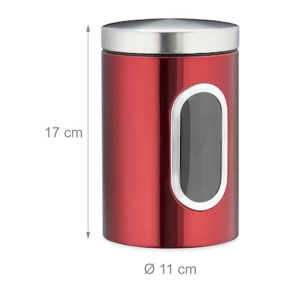 Artikelbild 4 für relaxdays Vorratsdose 17,0 cm hoch rot 1,4 l, 1 St., Artikelnummer 473003