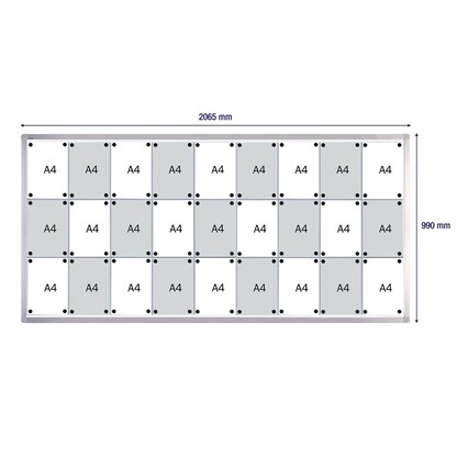Artikelbild 7 für FRANKEN Schaukasten PRO silber 27x DIN A4 206,5 x 4,6 x 99,0 cm, 1 St., Artikelnummer 534917