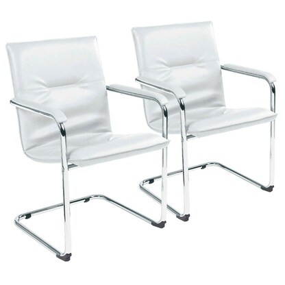 Artikelbild für Nowy Styl Besucherstühle Rumba RUMBA CHROM V01 weiß Kunstleder, 2 St., Artikelnummer 953034