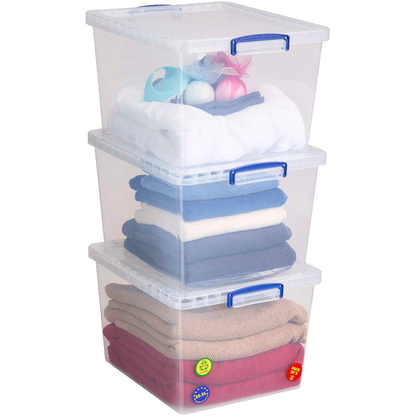 Artikelbild 5 für Really Useful Box Aufbewahrungsboxen 3x 33,5 l transparent 38,3 x 46,0 x 28,5 cm, 3 St., Artikelnummer 751968