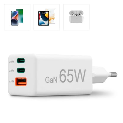 Artikelbild 6 für hama GaN-Ladeadapter weiß, 65 Watt, Artikelnummer 280689