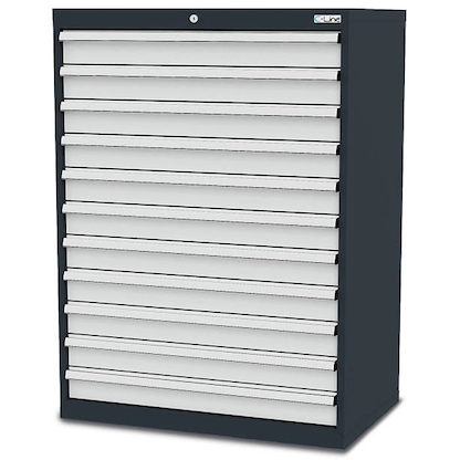 Artikelbild für Simplaflex® Systemeinrichter C-Line Schubladenschrank anthrazit 11 Schubladen 90,0 x 57,5 x 122,0 cm, 1 St., Artikelnummer 683879