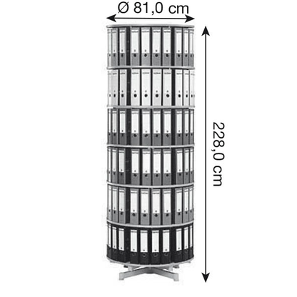 Artikelbild 3 für reef Ordnerdrehsäule buche bis zu 144 Ordner, Komplett drehbar, H: 228,0 cm, Artikelnummer 753095
