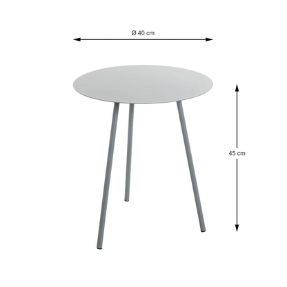 Artikelbild 2 für HAKU Möbel Beistelltisch rund Metall grau 40,0 x 40,0 x 45,0 cm, 1 St., Artikelnummer 200457
