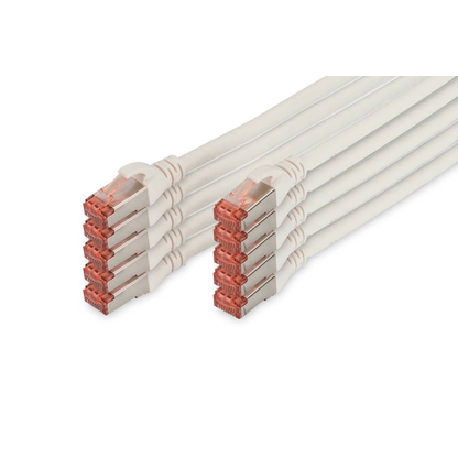 Artikelbild für DIGITUS RJ45-Stecker/RJ-45 Stecker Netzwerkkabel DK-1644-010-WH-10 1,0 m weiß, 10 St., Artikelnummer 381808