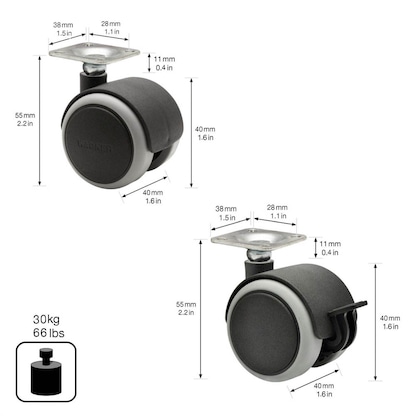 Artikelbild 3 für WAGNER® design yourself Rollen für Schränke und Regale RO 0724, 8 St., Artikelnummer 418709