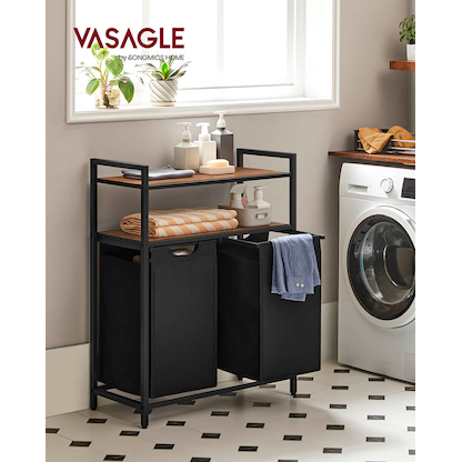 Artikelbild 6 für VASAGLE Wäschesortierer braun, schwarz, 1 St., Artikelnummer 438576