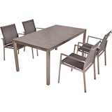 Artikelbild 1 für Garden Pleasure Sitzgruppe SIENNA, taupe Metall, 5-teilig, Artikelnummer 543849