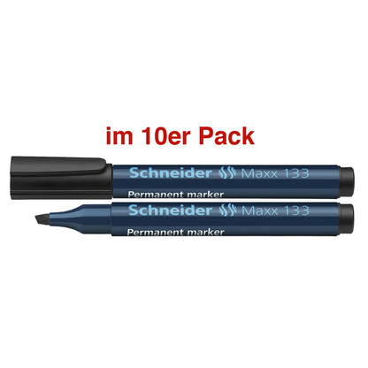 Artikelbild für Schneider Maxx 133 Permanentmarker schwarz 1,0 - 4,0 mm, 10 St., Artikelnummer 779520