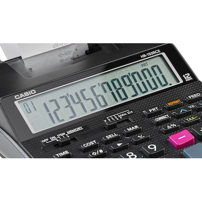 Artikelbild 3 für AKTION: CASIO HR-150RCE Tischrechner druckend schwarz, Artikelnummer 147656