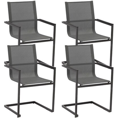 Artikelbild für Garden Pleasure Gartenstühle mit Armlehnen SOPHIA anthrazit, 4 St., Artikelnummer 135034