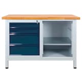 Artikelbild 1 für ADB Werkbank lichtgrau, anthrazitgrau 4 Schubladen 120,0 x 60,0 x 84,0 cm, Artikelnummer 204879