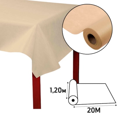 Artikelbild 2 für PROnappe Tischdecke beigebraun 1,2 x 20,0 m, 4 Rollen, Artikelnummer 389009