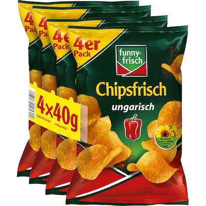Artikelbild für funny-frisch Chipsfrisch ungarisch Chips 4x 40,0 g, Artikelnummer 436756