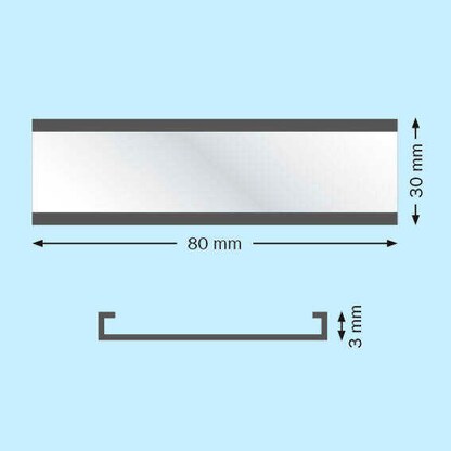 Artikelbild 3 für SPRINTIS Etikettenhalter magnetisch schwarz 8,0 x 3,0 cm, 2x 100 St., Artikelnummer 731376